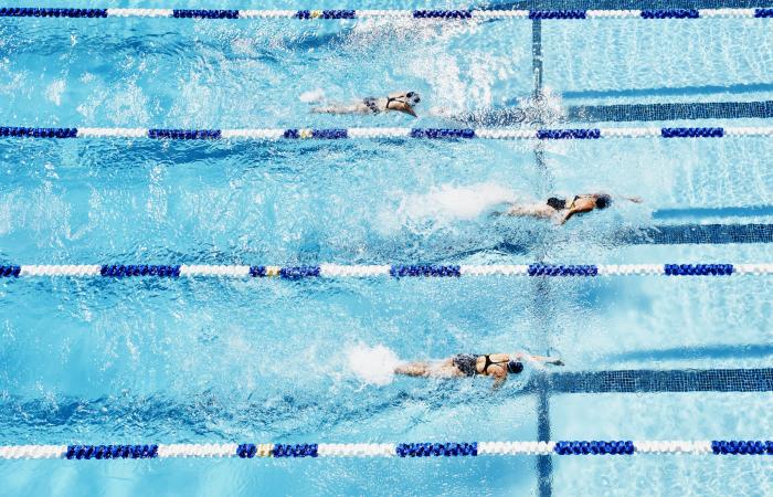 competidoras de natação